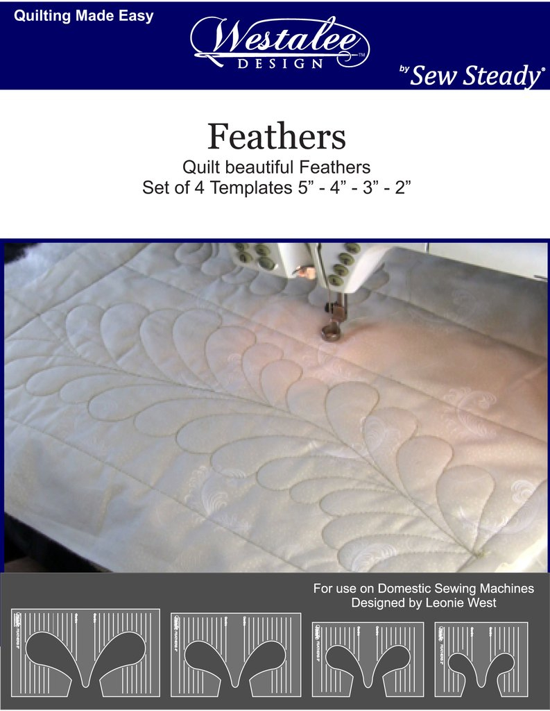 Sew Steady Westalee Design Feather Template Set 4 - Moore&amp;#039;S Sewing for Westalee Feather Template Set