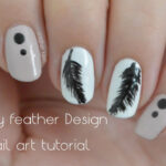 Simple And Elegant Feather Design | Nail Art Tutorial With Regard To Feather Nail Art Template