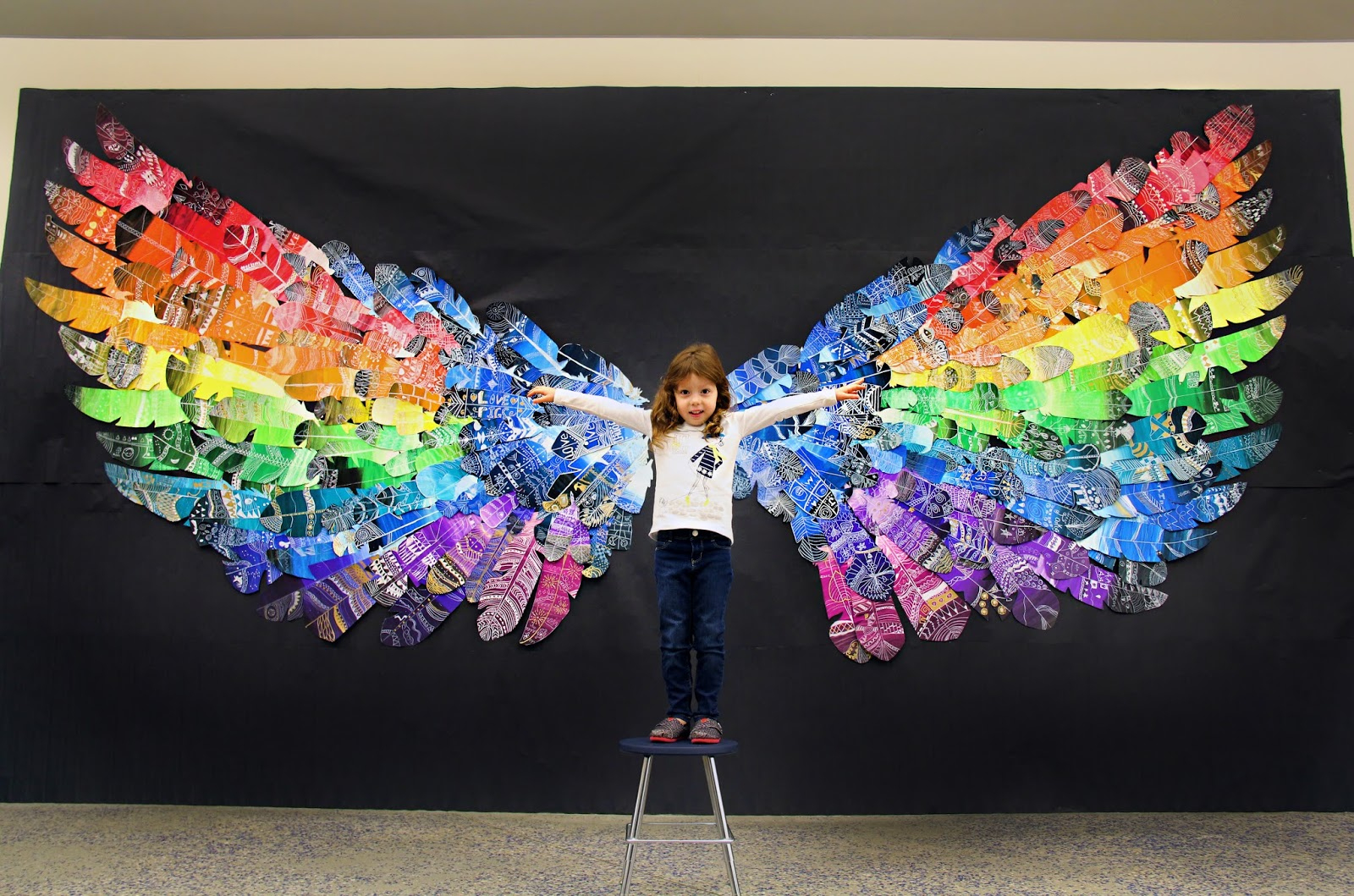 Smart Class: Feather Wings Mural regarding Feather Wing Mural Template