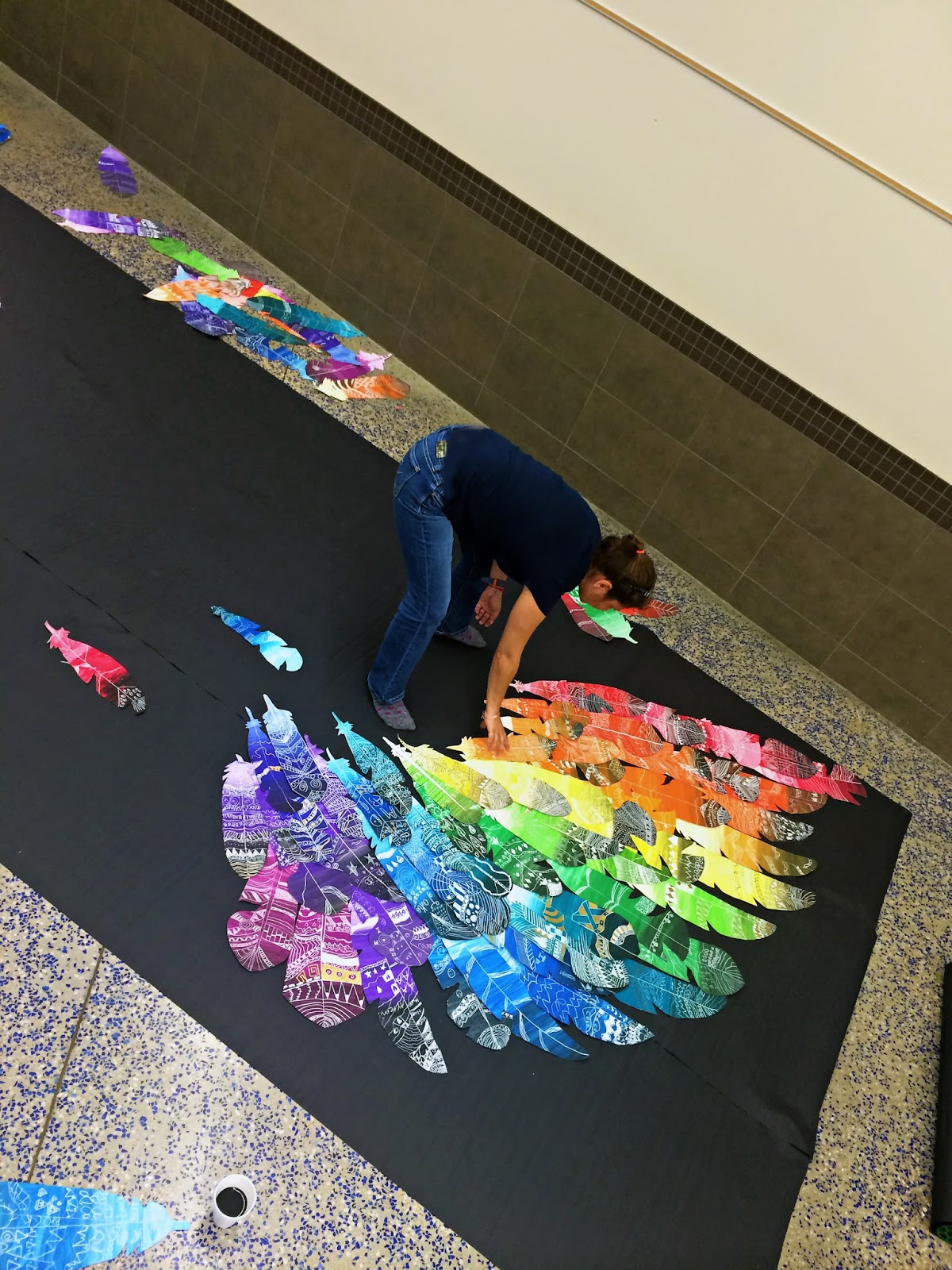 Smart Class: Feather Wings Mural throughout Feather Template For Wing Mural