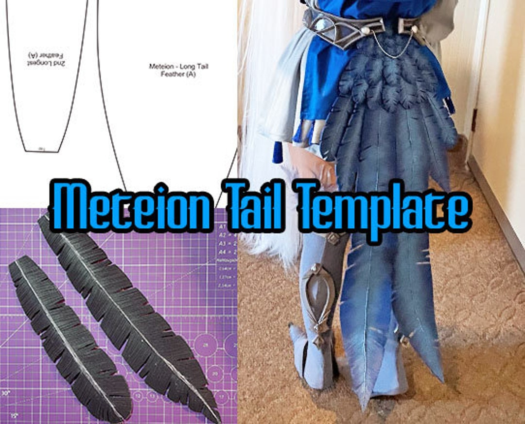 Starbird Vogel Schwanzfedern Cosplay Template - Etsy Österreich throughout Tail Feather Template