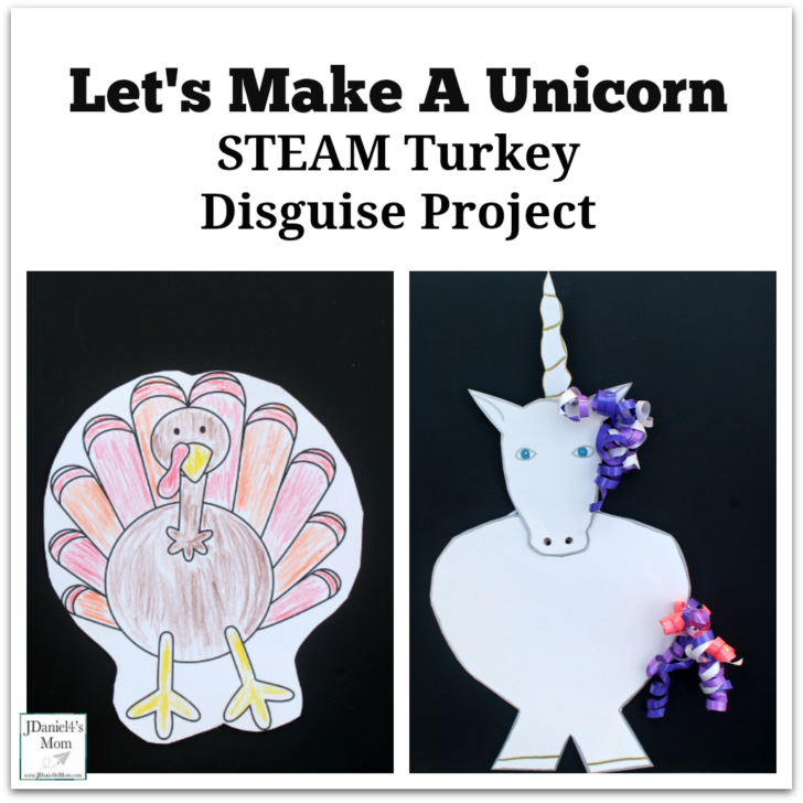 Unicorn Turkey Disguise Template Free