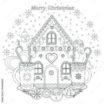 Stock Vektorgrafik „Coloring Book. Festive, Fabulous Christmas With Regard To Gingerbread House Template Book