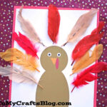 Super Easy Feather Turkey Craft With Regard To Craft Foam Feather Template