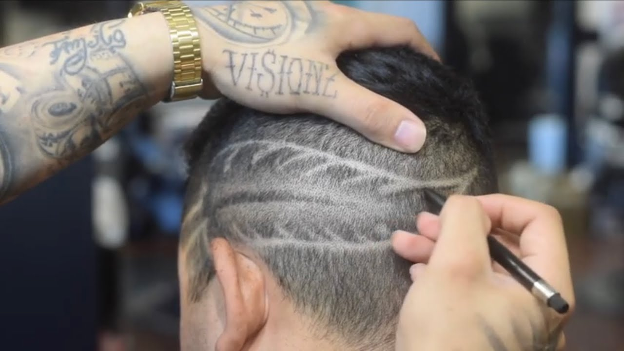 Super Fresh Feather Hair Designjay Tee!!!!!! for Feather Fading Template