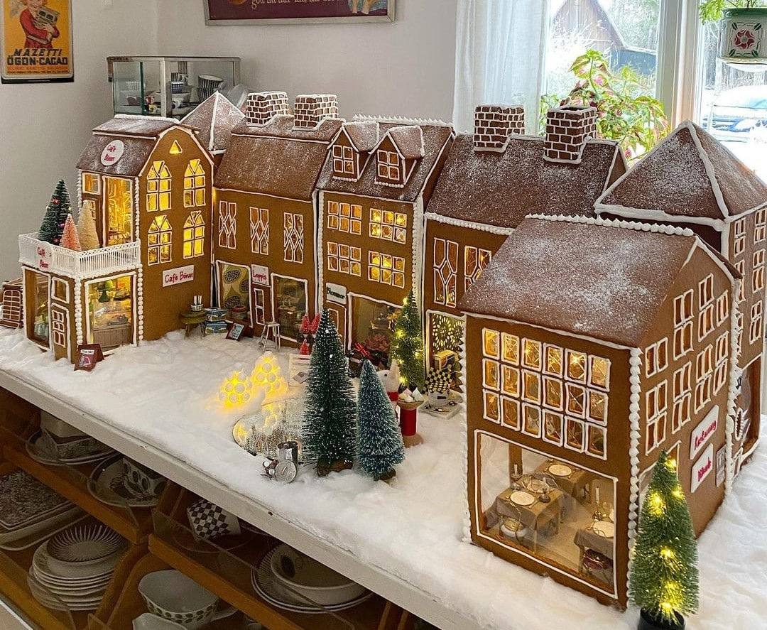 Swedish Woman Creates Delightful Gingerbread Neighborhood For intended for Swedish Gingerbread House Template