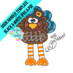 Template: Turkey Door Hanger Template, Thanksgiving Door Hanger Inside Turkey Door Hanger Template