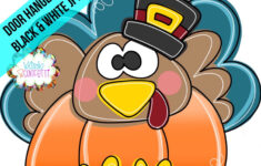Template: Turkey Door Hanger Template, Turkey Pumpkin Door Hanger intended for Turkey Door Hanger Template