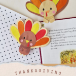 Thankful Paper Turkey Bookmark {+ Free Template}   The Gingerbread With Turkey Bookmark Template