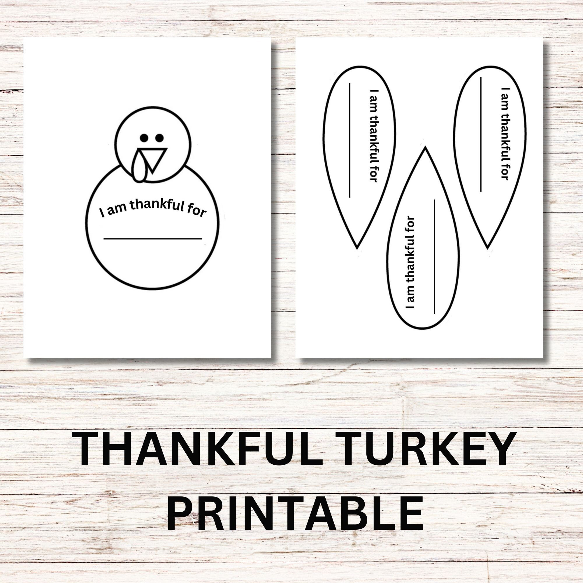 Thankful Turkey Printable, Thankful Turkey, I Am Thankful For, I throughout Printable Thankful Turkey Template