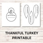 Thankful Turkey Printable, Thankful Turkey, I Am Thankful For, I With I Am Thankful For Turkey Feather Template