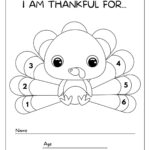 Thankful Turkey Printable Throughout I Am Thankful For Turkey Template Free
