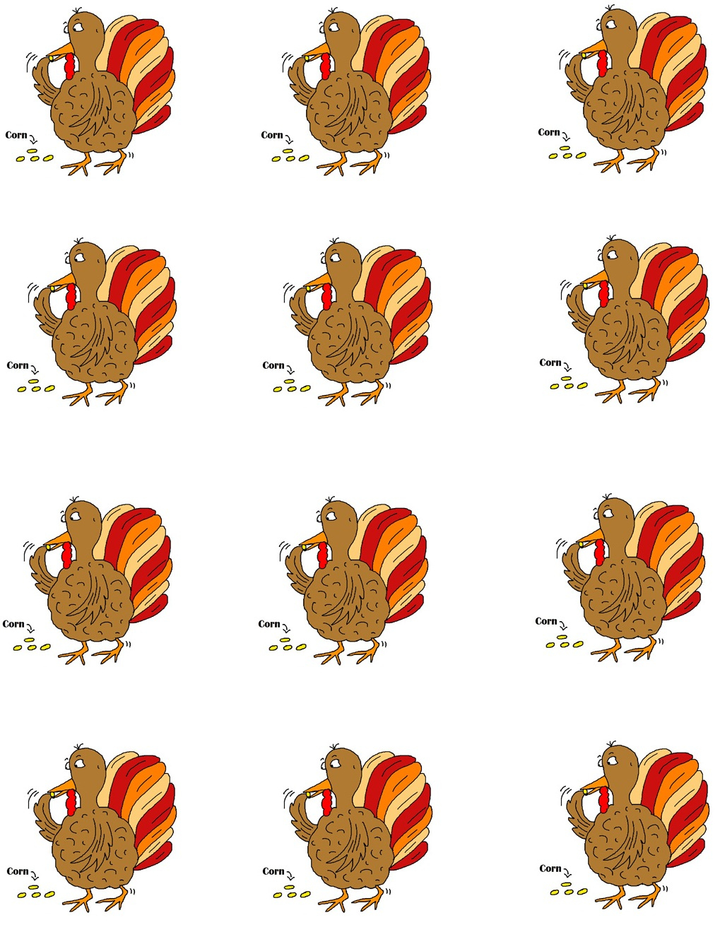 Thanksgiving Crafts For Sunday School with regard to Little Turkey Template
