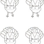 Thanksgiving Crafts For Sunday School With Turkey Name Tag Template