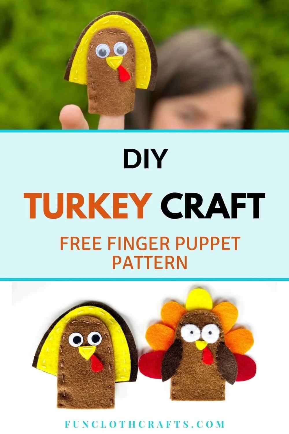 Thanksgiving Crafts: Turkey Finger Puppet (Free Pattern) | Fun throughout Turkey Finger Puppet Template