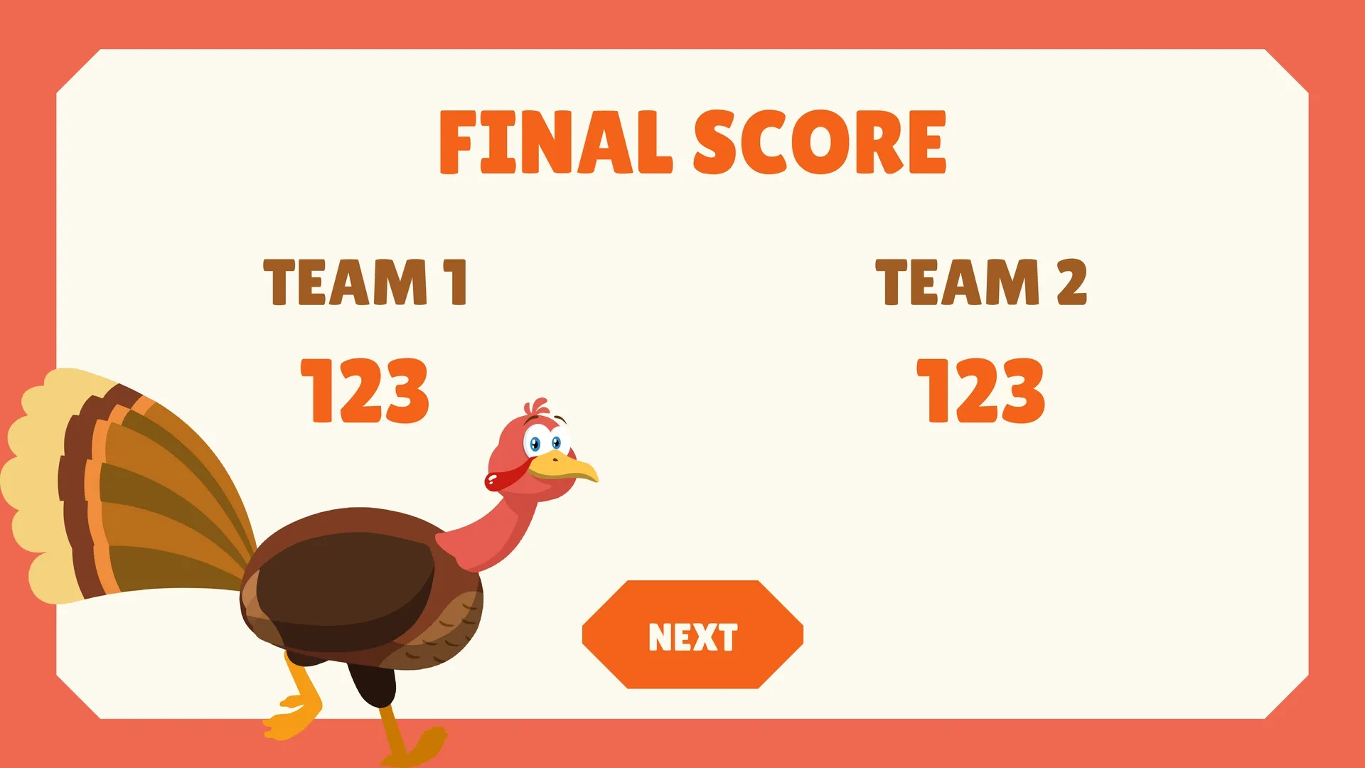 Thanksgiving Family Feud Template – Free Google Slides Template - New! for Free Turkey Trot Theme Google Slides Template