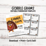 Thanksgiving Gobble Gram Download | Candy Grams For School Inside Turkey Gram Template