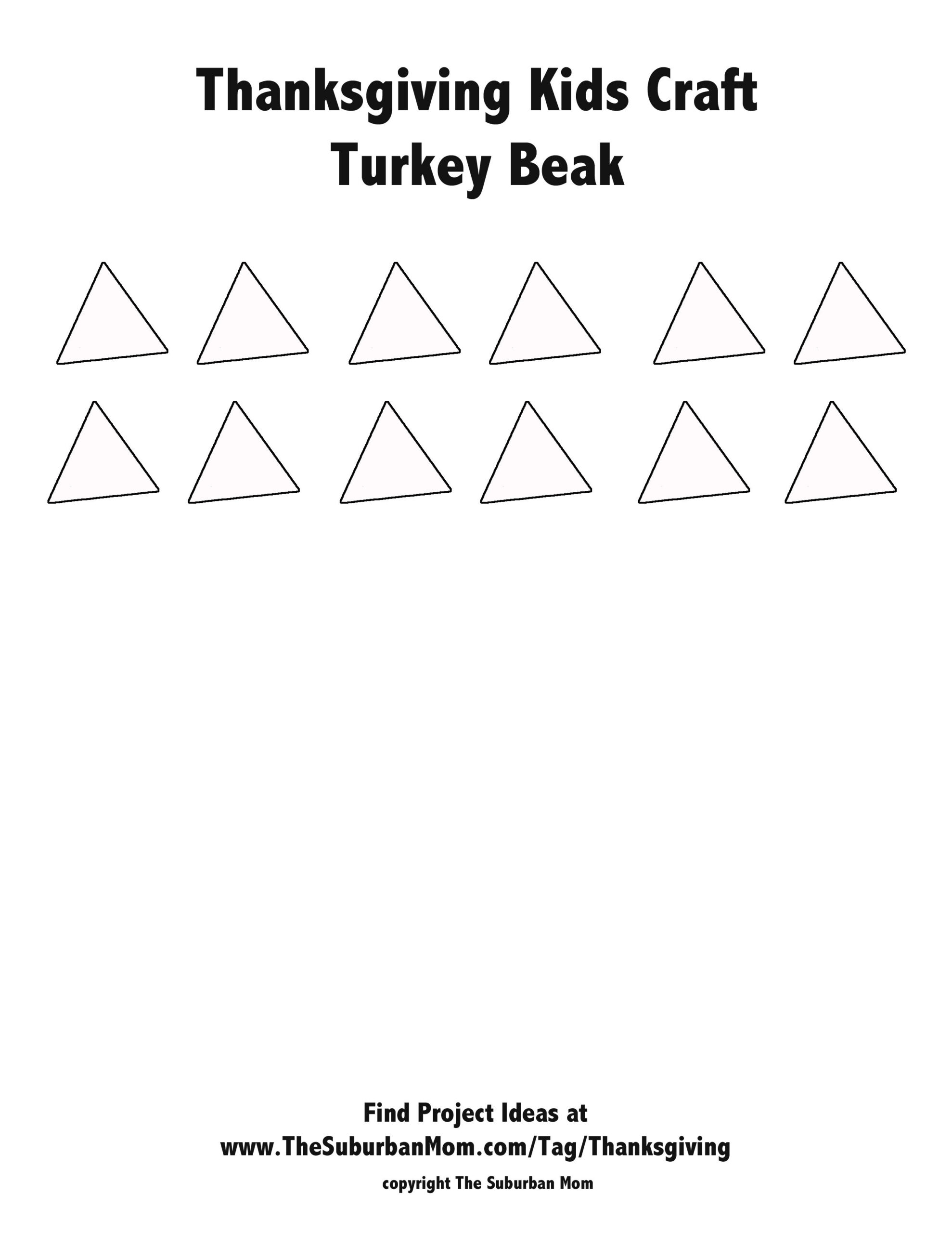 Thanksgiving Kids Craft: Handprint Turkey Crown - The Suburban Mom throughout Free Printable Turkey Beak Template