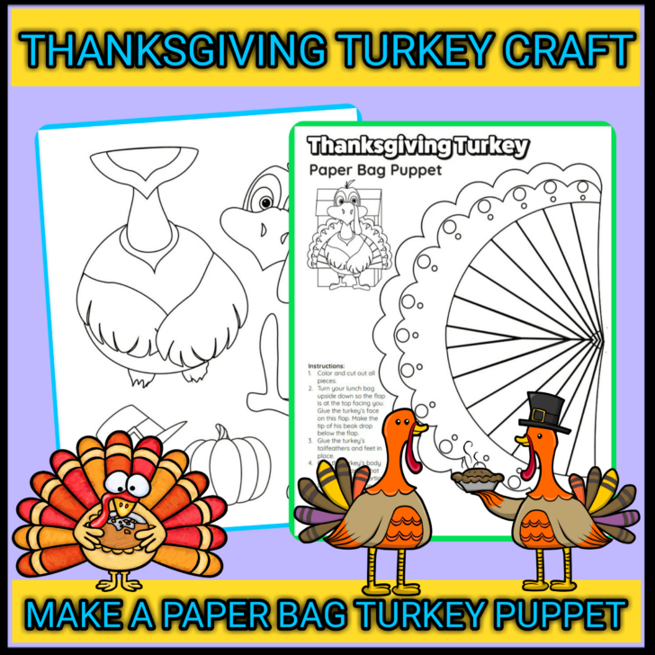 Paper Bag Turkey Template