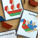 Thanksgiving Pattern Blocks Mats In Pattern Block Turkey Template