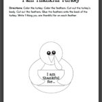 Thanksgiving Thankful Turkey Printable For Thankful Turkey Template Printable