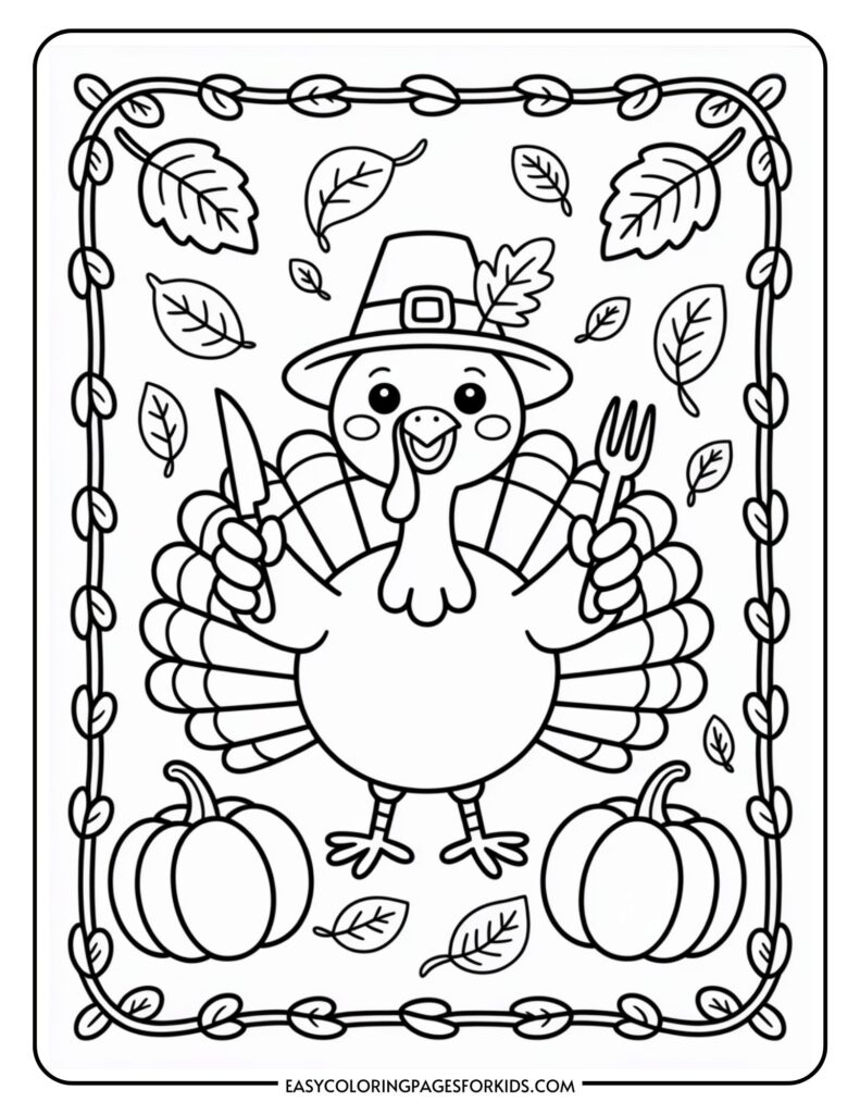 Thanksgiving Turkey Coloring Page (11 Printable Pages) - Easy within First Palette Turkey Template