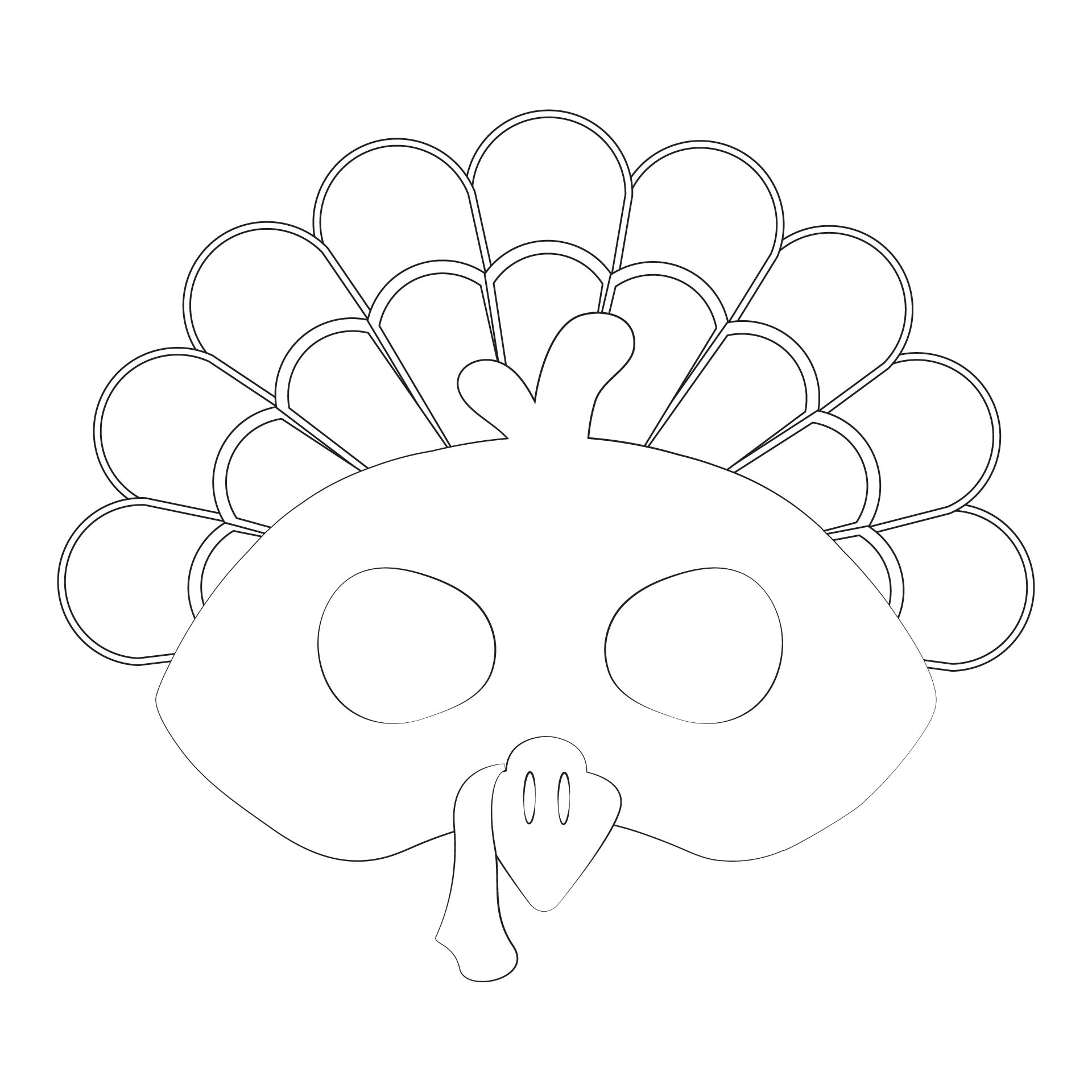 Thanksgiving Turkey Face - 11 Free Pdf Printables | Printablee throughout Printable Turkey Mask Template