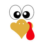 Thanksgiving Turkey Face Svg: Cricut & Silhouette Cut File With Template Turkey Face Clipart