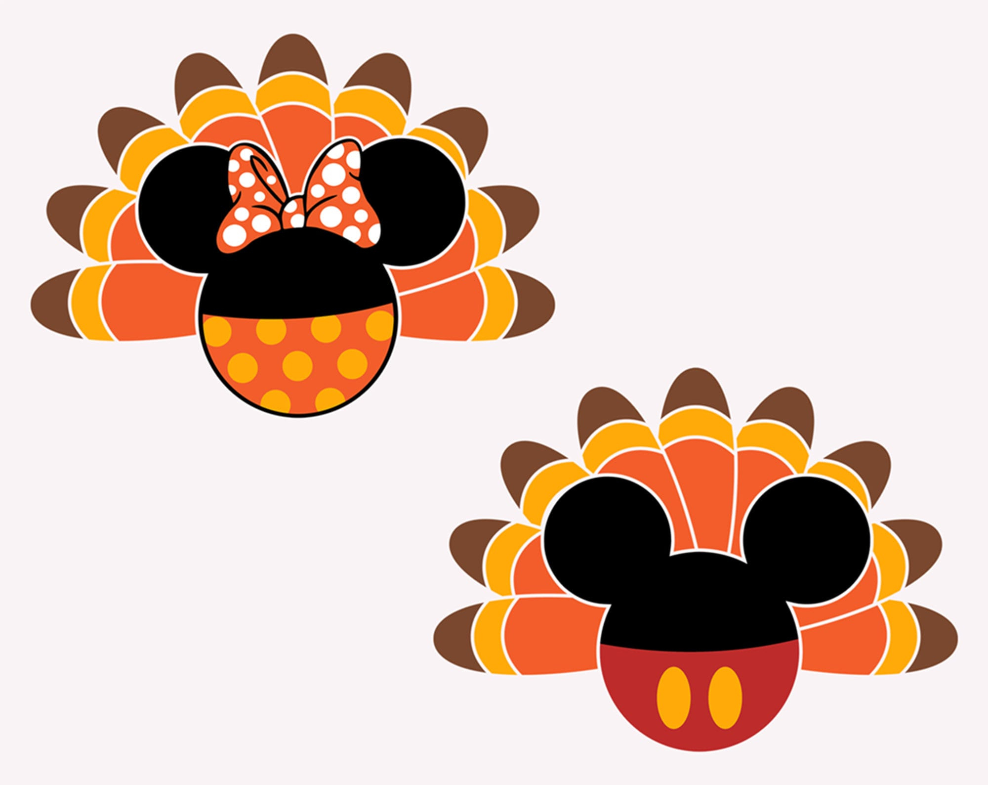 Thanksgiving Turkey Svg Bundle, Mouse Turkey Svg, Happy intended for Minnie Mouse Turkey Disguise Template