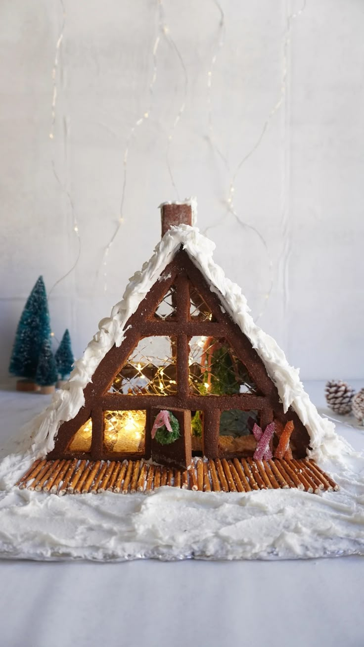 The Chalet - Gingerbread House Template within Chalet Gingerbread House Template