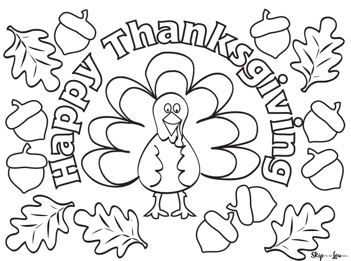 The Cutest Free Turkey Coloring Pages | Skip To My Lou for Turkey Template For Coloring