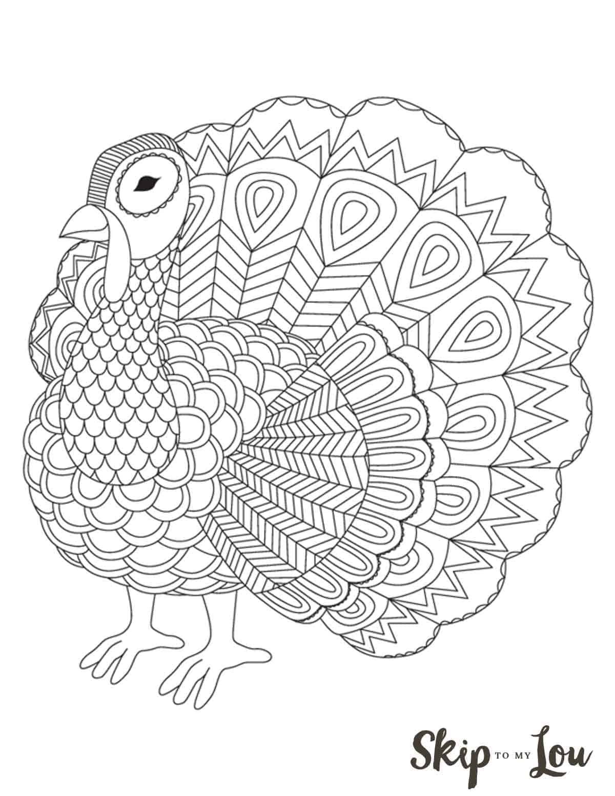 The Cutest Free Turkey Coloring Pages | Skip To My Lou intended for Turkey Coloring Template