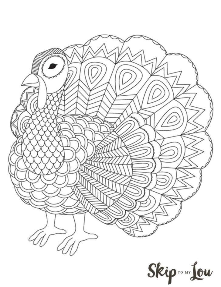 Free Printable Turkey Template Detailed