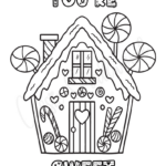 The Cutest Gingerbread House Coloring Pages   Cassie Smallwood In Gingerbread House Coloring Template