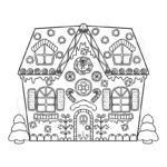 The Cutest Gingerbread House Coloring Pages   Cassie Smallwood With Complex Gingerbread House Template