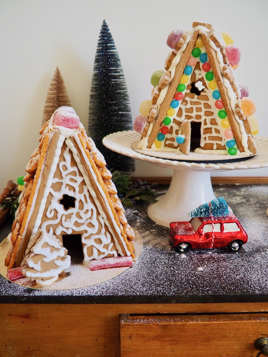 The Easiest Gingerbread House - Molly J Wilk with Triangle Gingerbread House Template