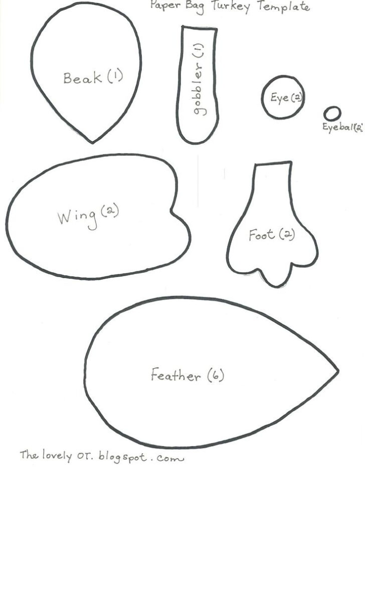 Turkey Beak Template