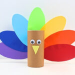 Toilet Paper Roll Turkey Craft For Kids (With Free Template With Tissue Paper Turkey Craft Template