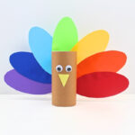 Toilet Paper Roll Turkey Craft For Kids (With Free Template With Tissue Paper Turkey Template