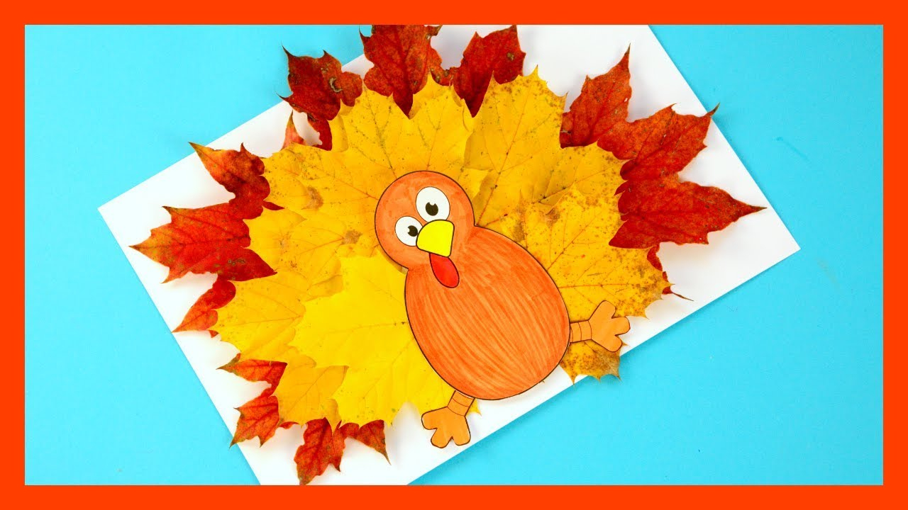 Trukey Leaf Craft Template - Fall Craft For Kids in Leaf Turkey Template