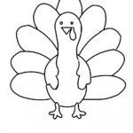 Turkey Activities: Front And Side View Tactile Graphics – Perkins With Regard To Turkey Coloring Template