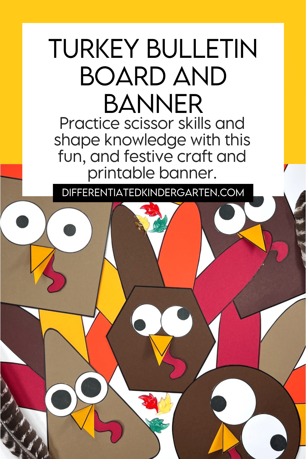 Turkey Bulletin Board And Banner - Differentiated Kindergarten for Turkey Bulletin Board Template