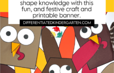 Turkey Bulletin Board And Banner – Differentiated Kindergarten with Large Turkey Template Bulletin Board