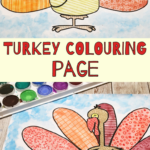 Turkey Colouring Page Zentangle Art   Messy Little Monster Inside Zentangle Turkey Template