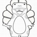 Turkey Dinosaur Disguise Coloring Kit (Pdf Pattern)   Etsy In Disguise A Turkey Dinosaur Template