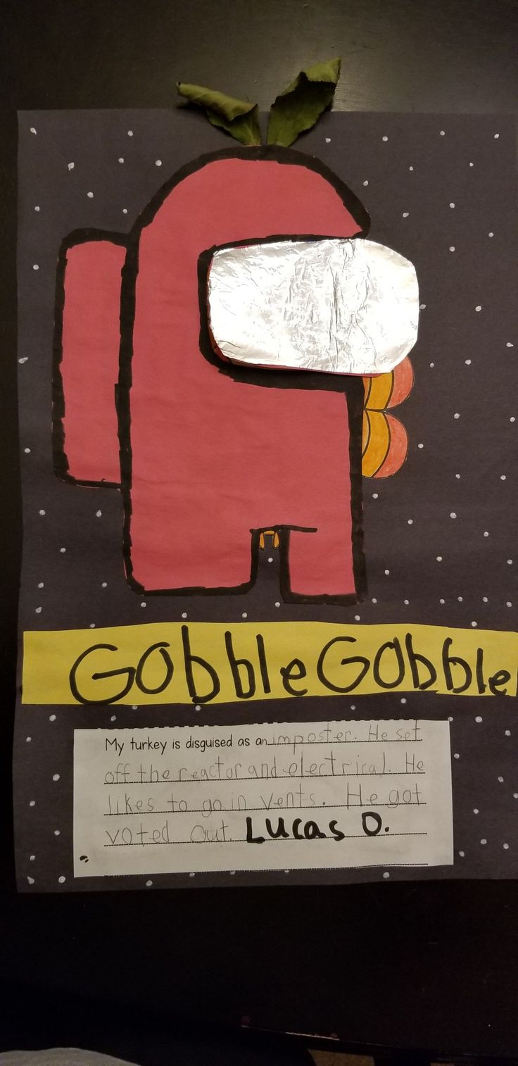 Turkey Disguise Among Us in Among Us Turkey Disguise Template