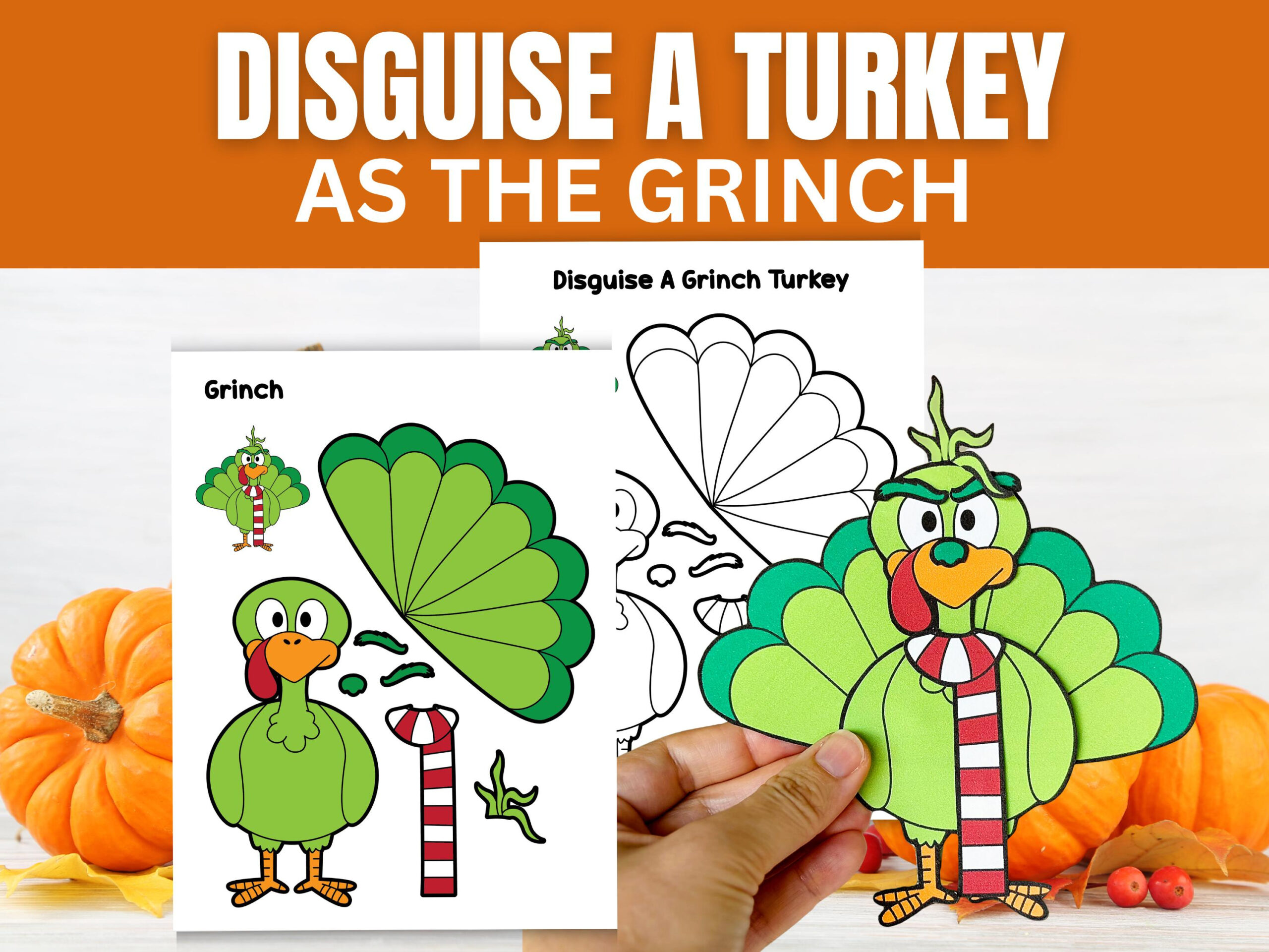 Turkey Disguise Grinch - Etsy throughout Grinch Disguise A Turkey Template