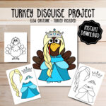 Turkey Disguise Printable   Elsa Costume   Thanksgiving School Regarding Turkey Disguise Elsa Template