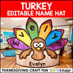 Turkey Editable Name Hat & Craft For Thanksgiving Activities Intended For Turkey Name Template