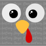 Turkey Face Svg: Thanksgiving Cricut Silhouette Cut File (Digital Within Turkey Eyes Template